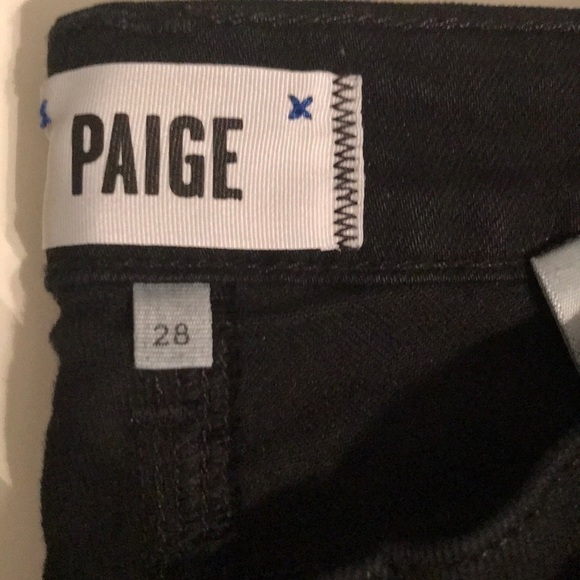 PAIGE black skinny jeans with zipper detail at the ankles, size 28 - Picture 2 of 5